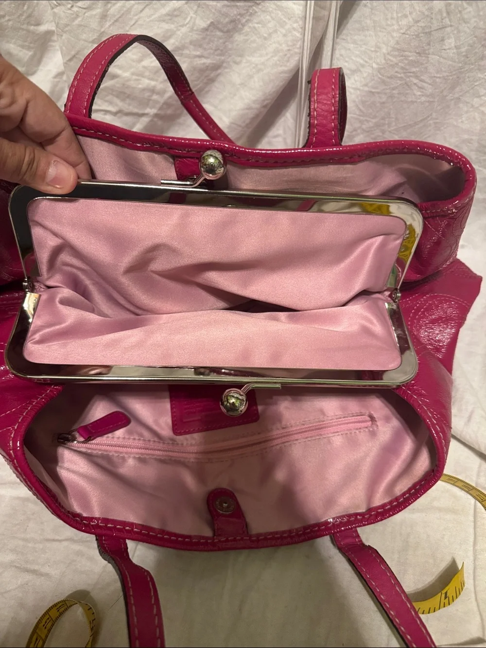 Coach Fuchsia Leather Signature Tote